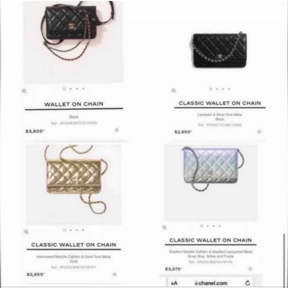 CHANEL Vintage Calf Skin Diamond Stitch CC Logo Long Flap Wallet On A Chain - Picture 14 of 14